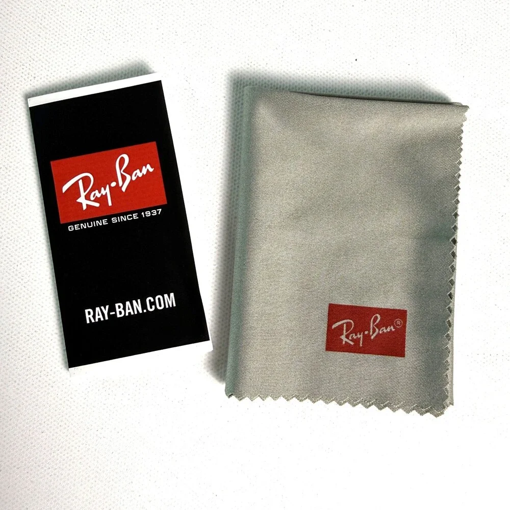 Ray-Ban Sunglasses Case, Authentic Luxottica Case, Gold Seal Cloth & Booklet